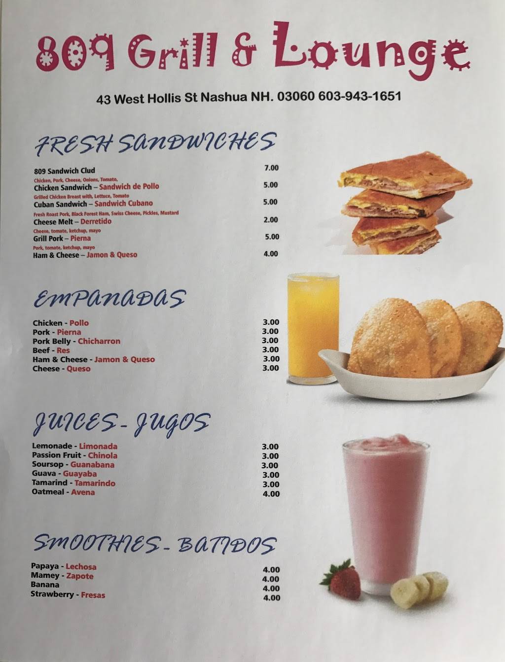 809 grill & Lounge | restaurant | 43 W Hollis St, Nashua, NH 03060, USA | 6034844940 OR +1 603-484-4940