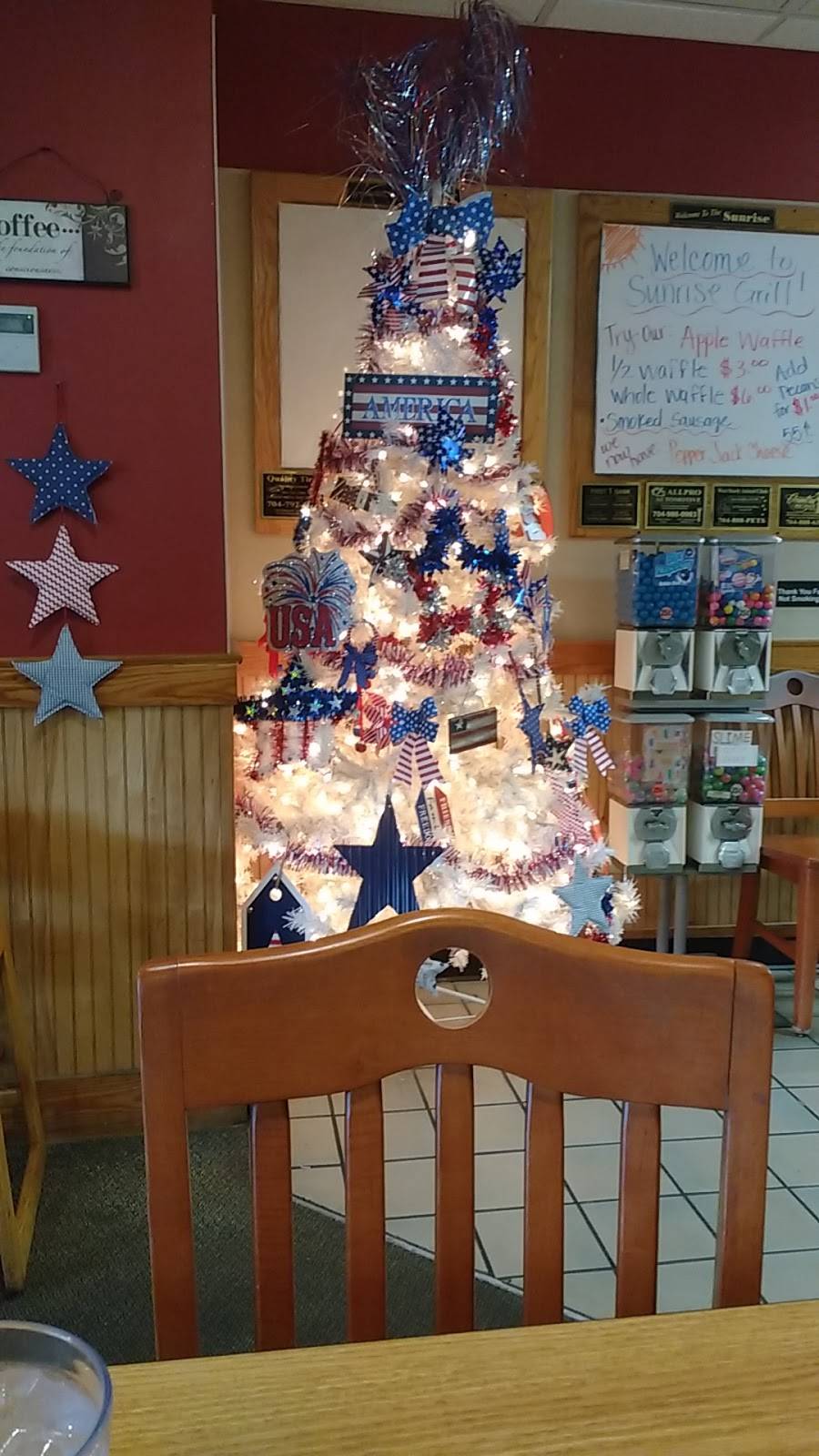 Sunrise Grill | restaurant | 118 W Main St, Locust, NC 28097, USA | 7048888772 OR +1 704-888-8772