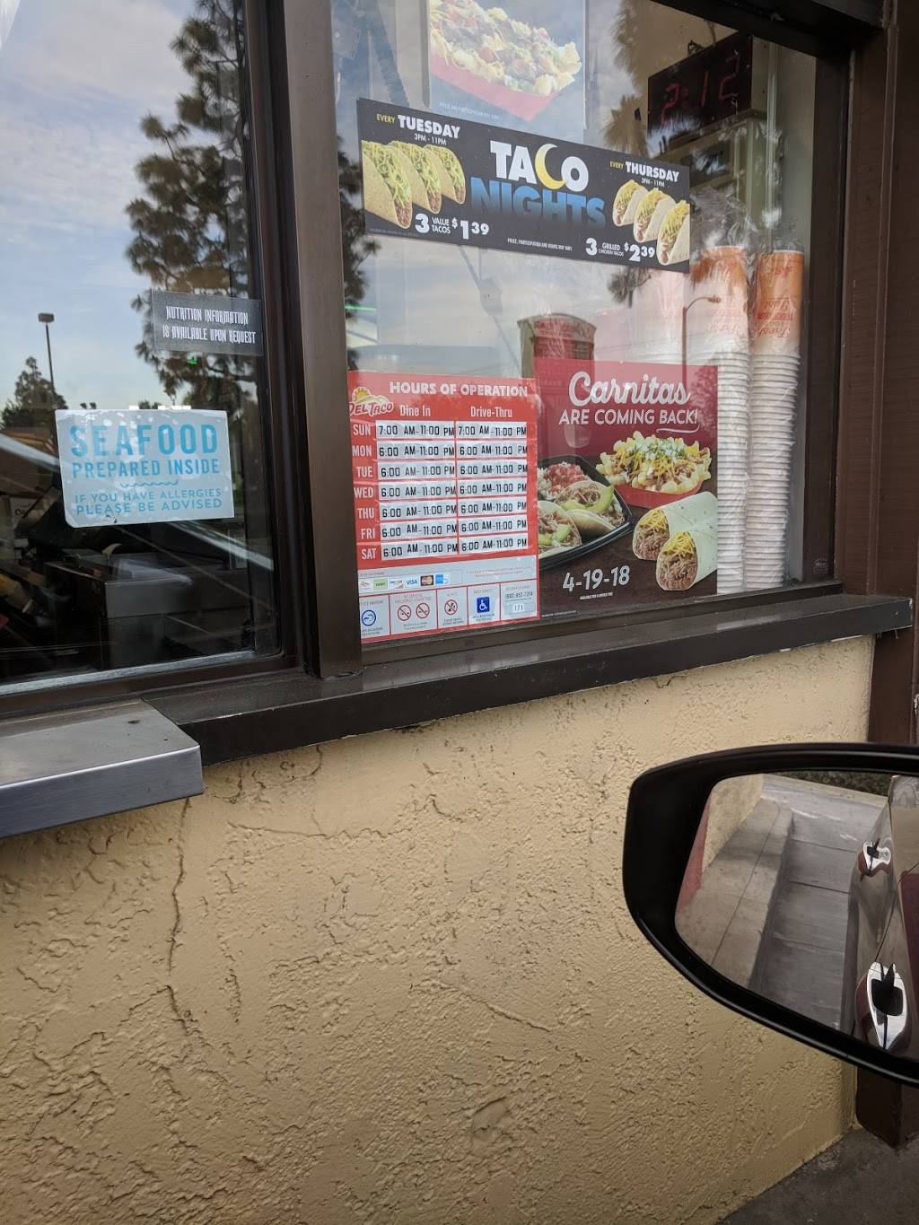 Del Taco | meal takeaway | 280 Bristol St, Costa Mesa, CA 92626, USA | 7145460587 OR +1 714-546-0587