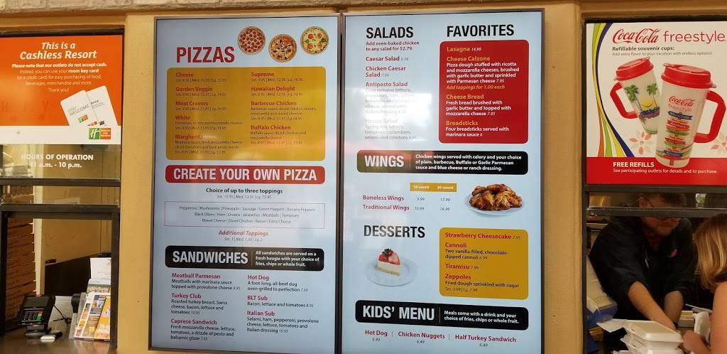 Holiday Inn Club Vacations Paisan Pizzeria | cafe | 8505 West Irlo Bronson Memorial Highway, North Village, Kissimmee, FL 34747, USA | 4079051300 OR +1 407-905-1300