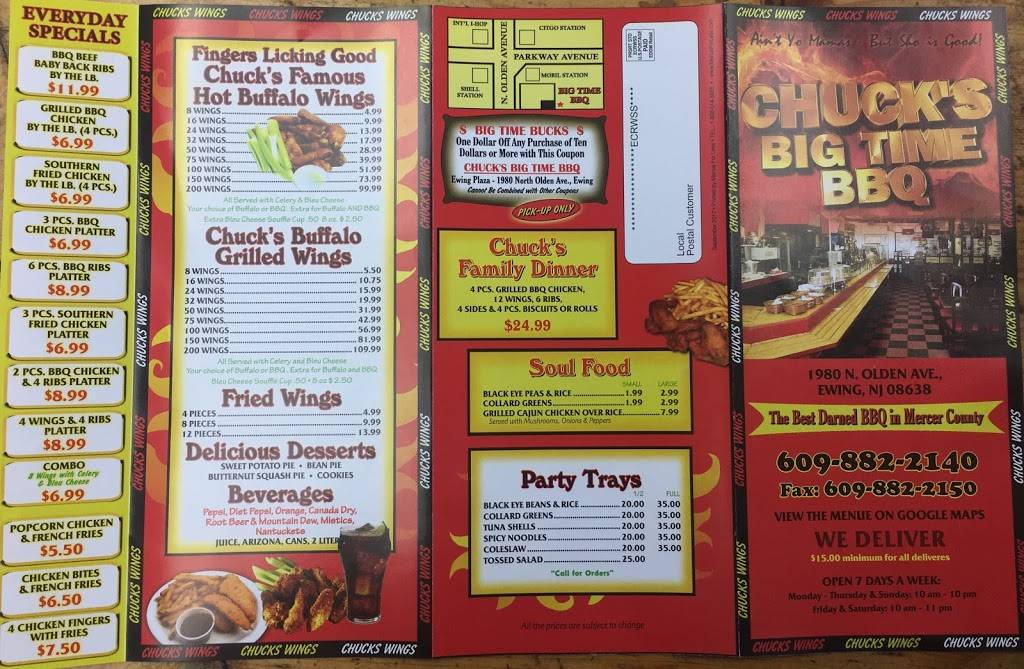 Chucks Cafe | restaurant | 1980 N Olden Ave, Trenton, NJ 08618, USA | 6098822140 OR +1 609-882-2140