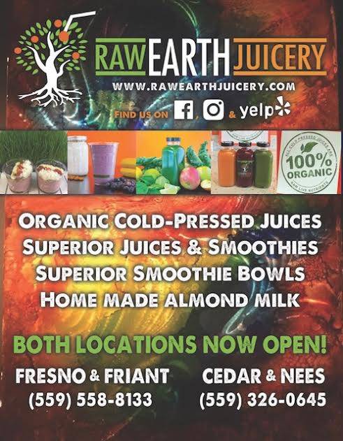 Raw Earth Juicery | restaurant | 8398 N Fresno St, Fresno, CA 93720, USA | 5595588133 OR +1 559-558-8133