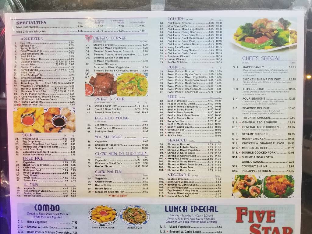 Five Star | restaurant | 570B Union Ave, Bridgewater, NJ 08807, USA | 7322717777 OR +1 732-271-7777