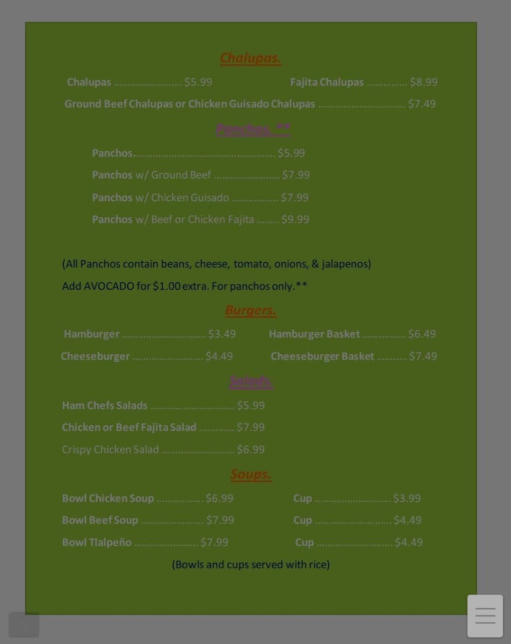 Dianas Mexican Cafe | restaurant | 3012 N Closner Blvd, Edinburg, TX 78541, USA | 9566099065 OR +1 956-609-9065