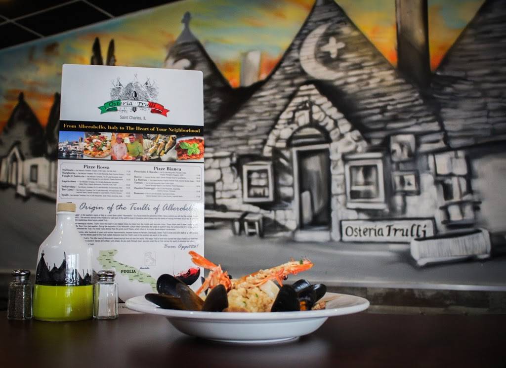 Osteria Trulli | restaurant | 210 Cedar St, St. Charles, IL 60174, USA | 6307975566 OR +1 630-797-5566
