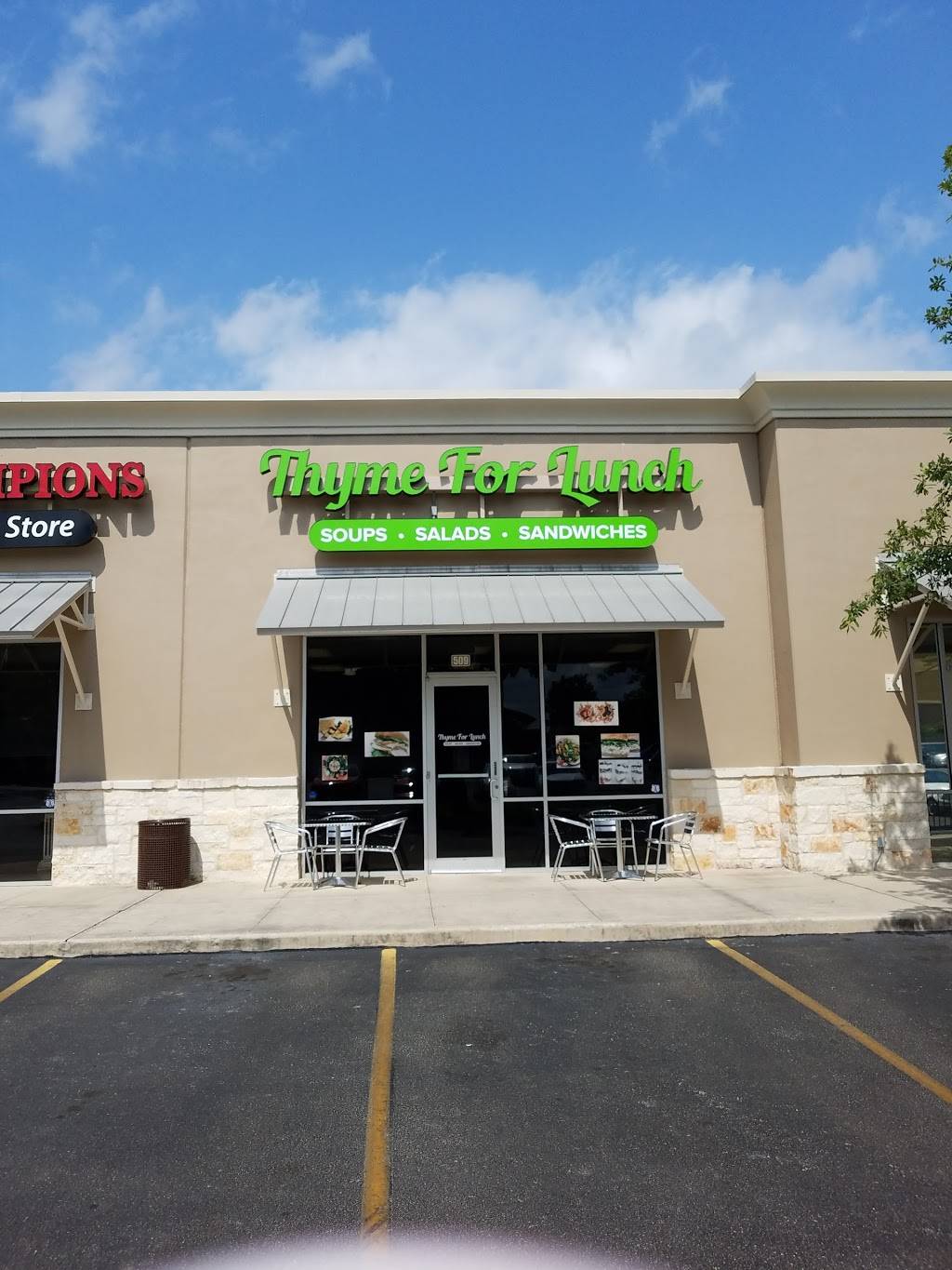 Thyme for Lunch | restaurant | 19141 Stone Oak Pkwy #509, San Antonio, TX 78258, USA | 2104384963 OR +1 210-438-4963