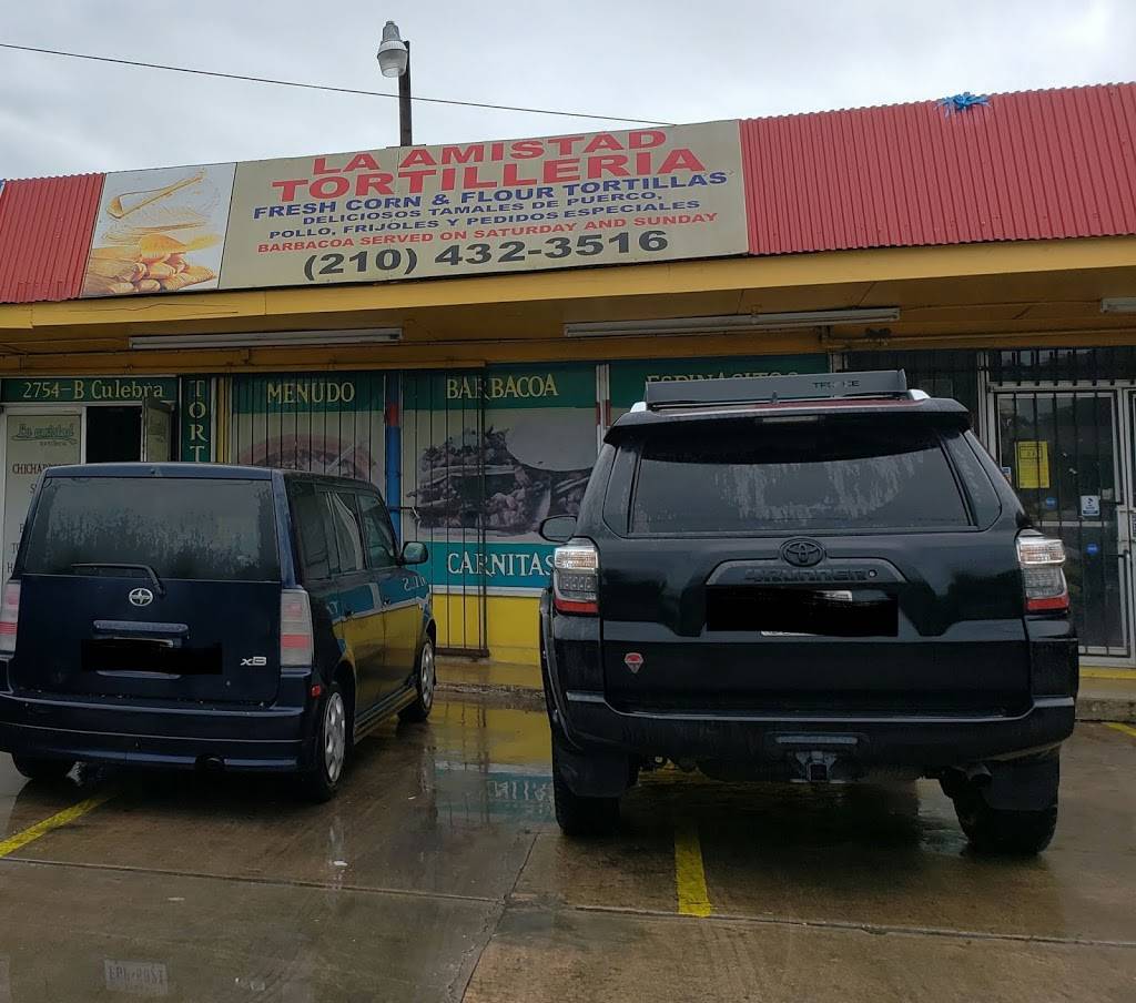 La Amistad Tortilleria | restaurant | 2754 Culebra Rd, San Antonio, TX 78228, USA | 2104350561 OR +1 210-435-0561