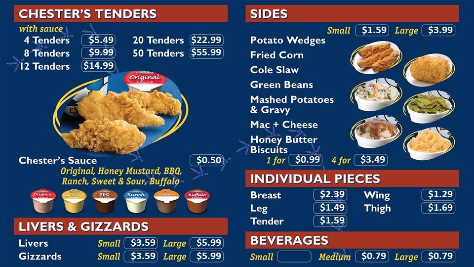 Chesters Chicken | restaurant | Indianapolis, IN 46259, USA | 3172457356 OR +1 317-245-7356