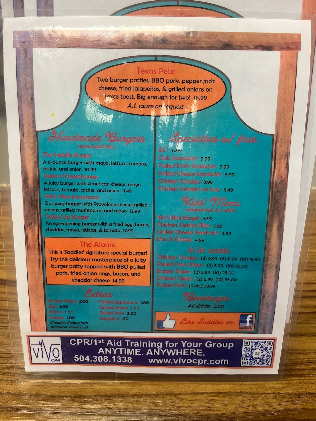 Saddles Burgers | restaurant | 44192 LA-445, Robert, LA 70455, USA | 9859567003 OR +1 985-956-7003