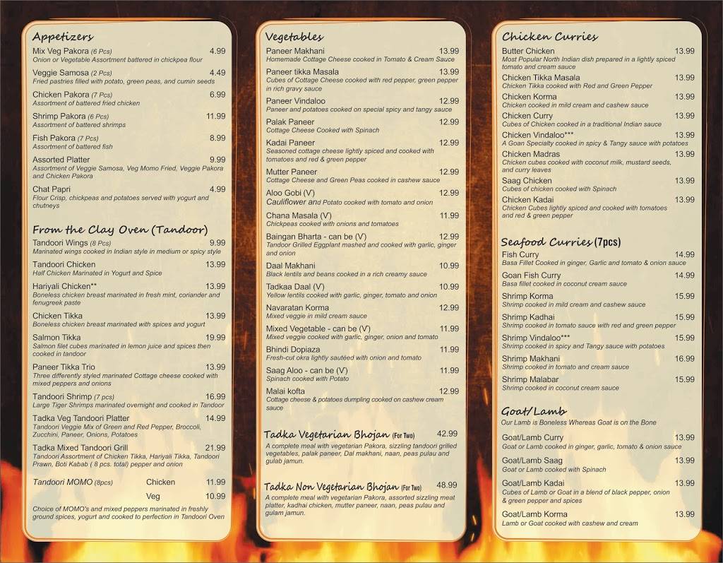 Tadka- Sizzling Indian Spices | restaurant | 666 The Queensway Way, Toronto, ON M8Y 1K6, Canada | 4165465388 OR +1 416-546-5388