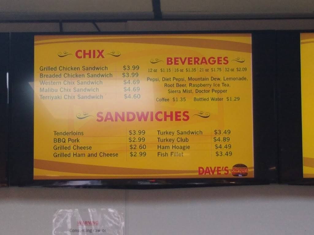 Daves Burgers | restaurant | 1206 S Randolph St, Garrett, IN 46738, USA | 2603571400 OR +1 260-357-1400