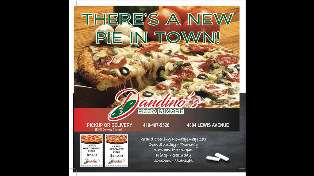 Dandinos Pizza & More | restaurant | 4804 Lewis Ave, Toledo, OH 43612, USA | 4194075526 OR +1 419-407-5526