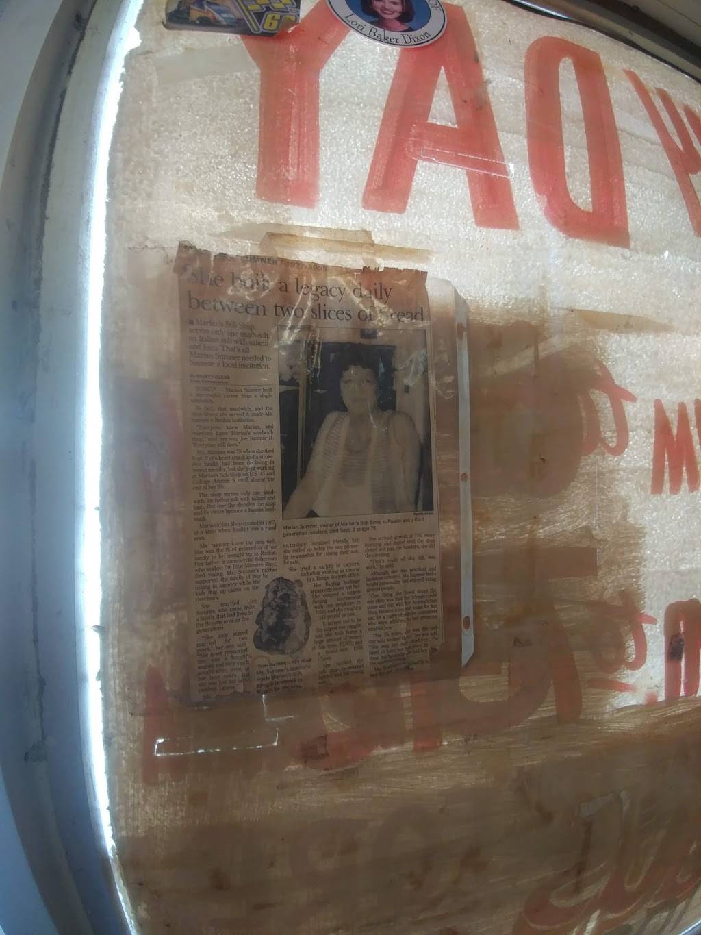 Marians Sub Shop | meal takeaway | 701 US-41, Ruskin, FL 33570, USA | 8136451088 OR +1 813-645-1088