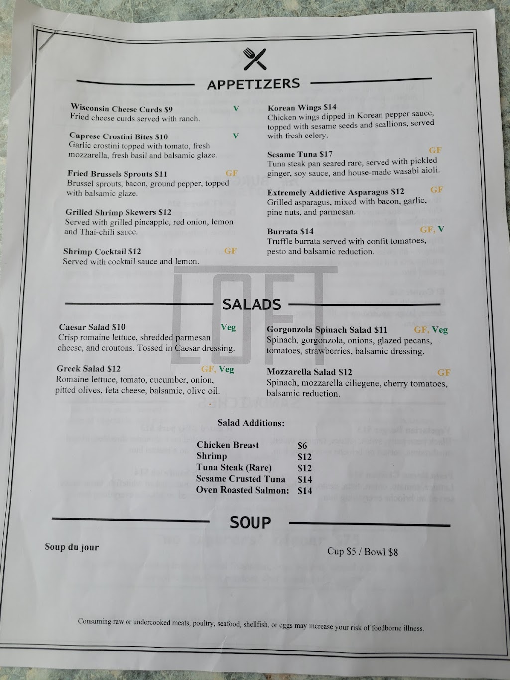 LOFT | restaurant | 4170 Main St, Fish Creek, WI 54212, USA | 9208685242 OR +1 920-868-5242