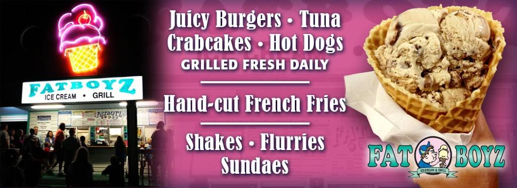 Fatboyz Ice Cream & Grill | meal takeaway | 7208 S Virginia Dare Trail, Nags Head, NC 27959, USA | 2524416514 OR +1 252-441-6514