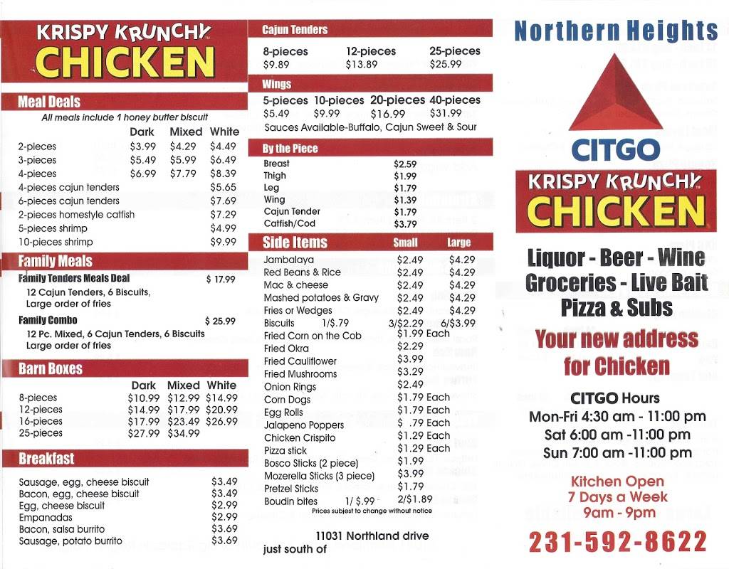 Northern Heights Citgo | restaurant | 11031 Northland Dr, Big Rapids, MI 49307, USA | 2315928622 OR +1 231-592-8622