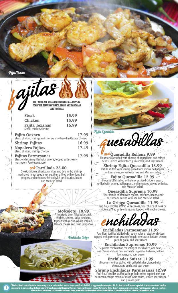 La Nopalera Mexican Restaurant | restaurant | 725 Skymarks Dr Suite 1, Jacksonville, FL 32218, USA | 9045164151 OR +1 904-516-4151