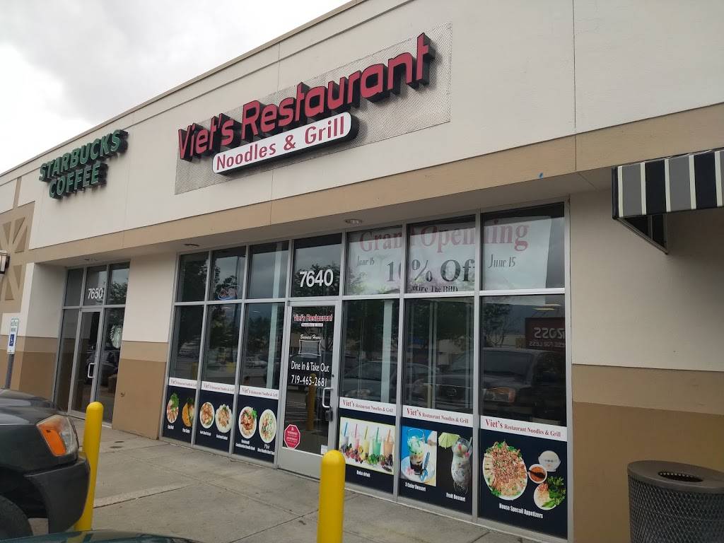 Viets Restaurant Noodles & Grill | restaurant | 7640 N Academy Blvd, Colorado Springs, CO 80920, USA | 7194652681 OR +1 719-465-2681