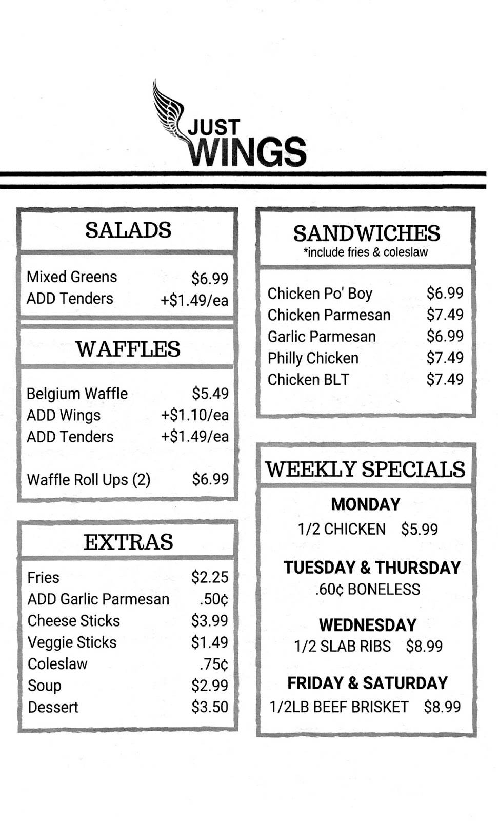 Just Wings Tinley Park IL | restaurant | 15960 Harlem Ave, Tinley Park, IL 60477, USA | 7086208440 OR +1 708-620-8440