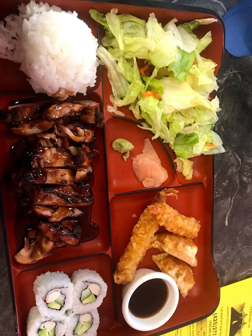 Happy At the Bay Teriyaki | restaurant | 203 S 2nd St, Renton, WA 98057, USA | 4252773200 OR +1 425-277-3200