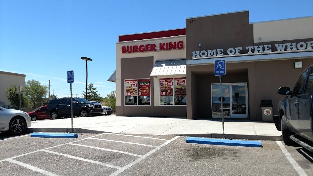 Burger King | restaurant | 111 98th St NW, Albuquerque, NM 87121, USA | 5058330100 OR +1 505-833-0100