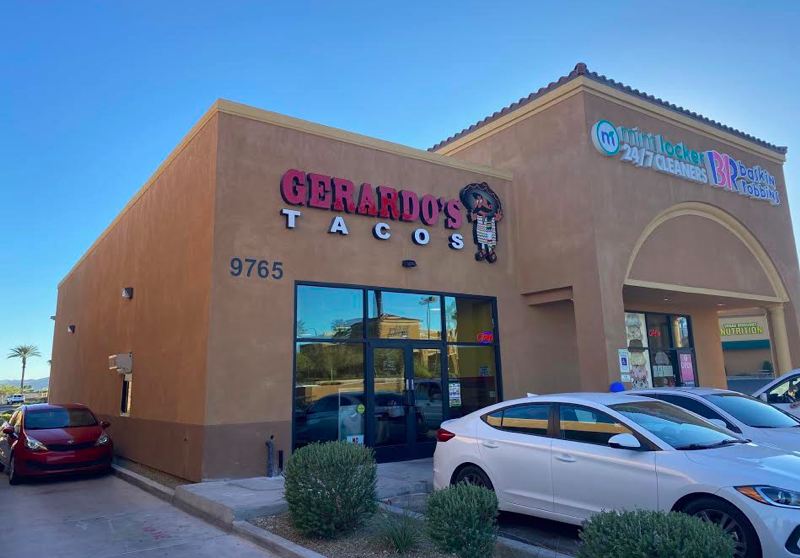 Gerardos Tacos | restaurant | 9765 W Flamingo Rd #1, Las Vegas, NV 89147, USA | 7024785145 OR +1 702-478-5145