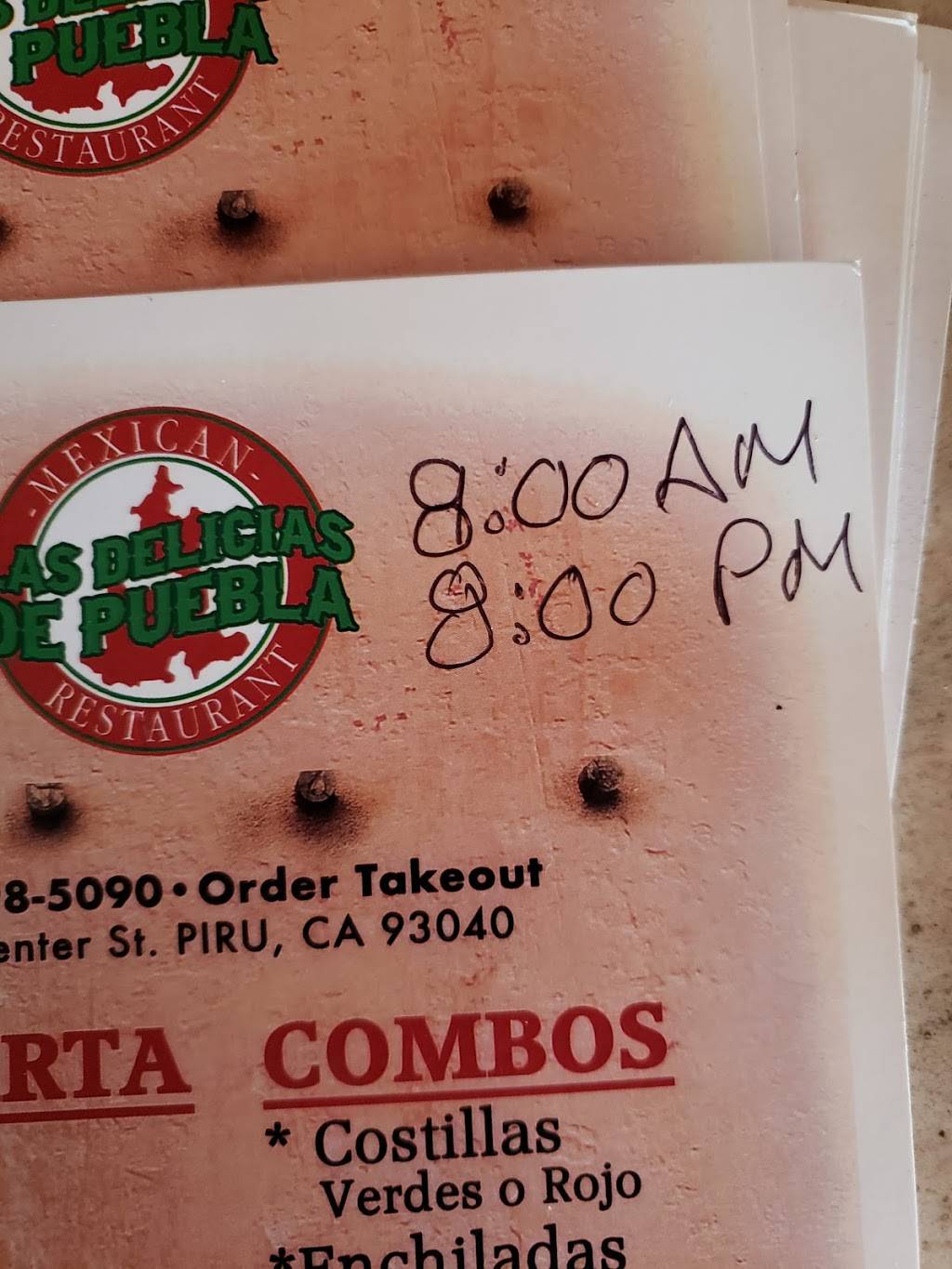 Las Delicias De Puebla | restaurant | 3989 Center St, Piru, CA 93040, USA | 8053985090 OR +1 805-398-5090