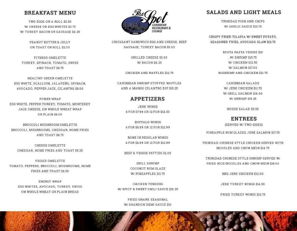 The Spot | restaurant | 48 Branford Pl, Newark, NJ 07102, USA | 9734897473 OR +1 973-489-7473