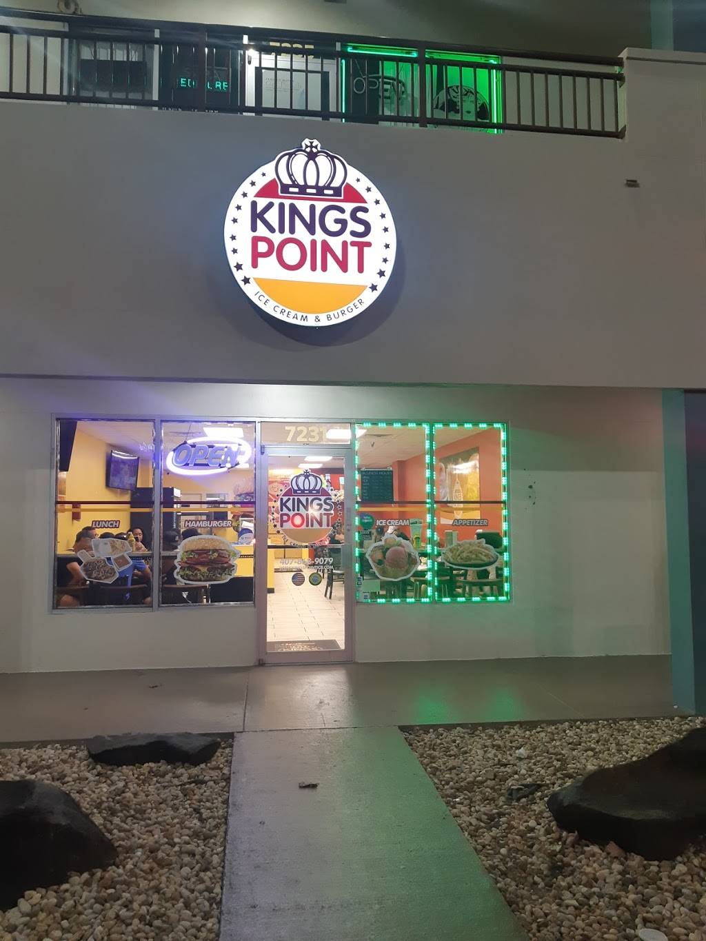 Kings Point Ice Cream and Burger | restaurant | 7231 International Dr #J, Orlando, FL 32819, USA | 4078689079 OR +1 407-868-9079