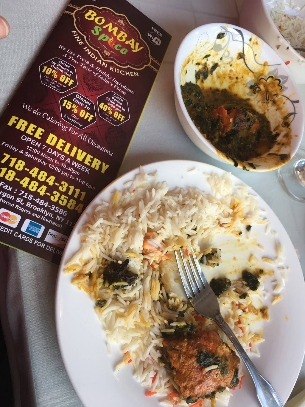 Bombay Spice | restaurant | 1018 Bergen St, Brooklyn, NY 11216, USA | 7184843111 OR +1 718-484-3111