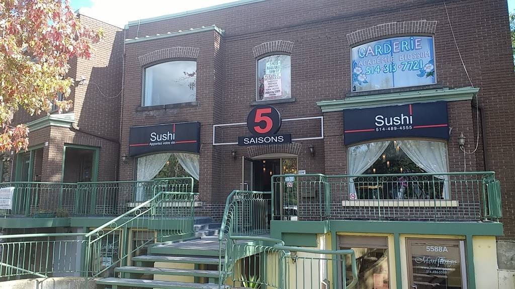 5 Saisons Sushi | restaurant | 5594 Rue Sherbrooke Ouest, Montréal, QC H4A 3A7, Canada | 5144894555 OR +1 514-489-4555