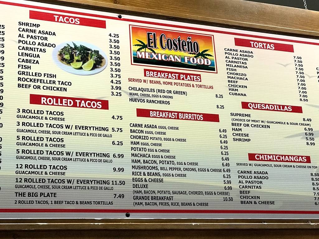 El Costeño Mexican Food | restaurant | 3690 Murphy Canyon Rd, San Diego, CA 92123, USA | 6193895331 OR +1 619-389-5331