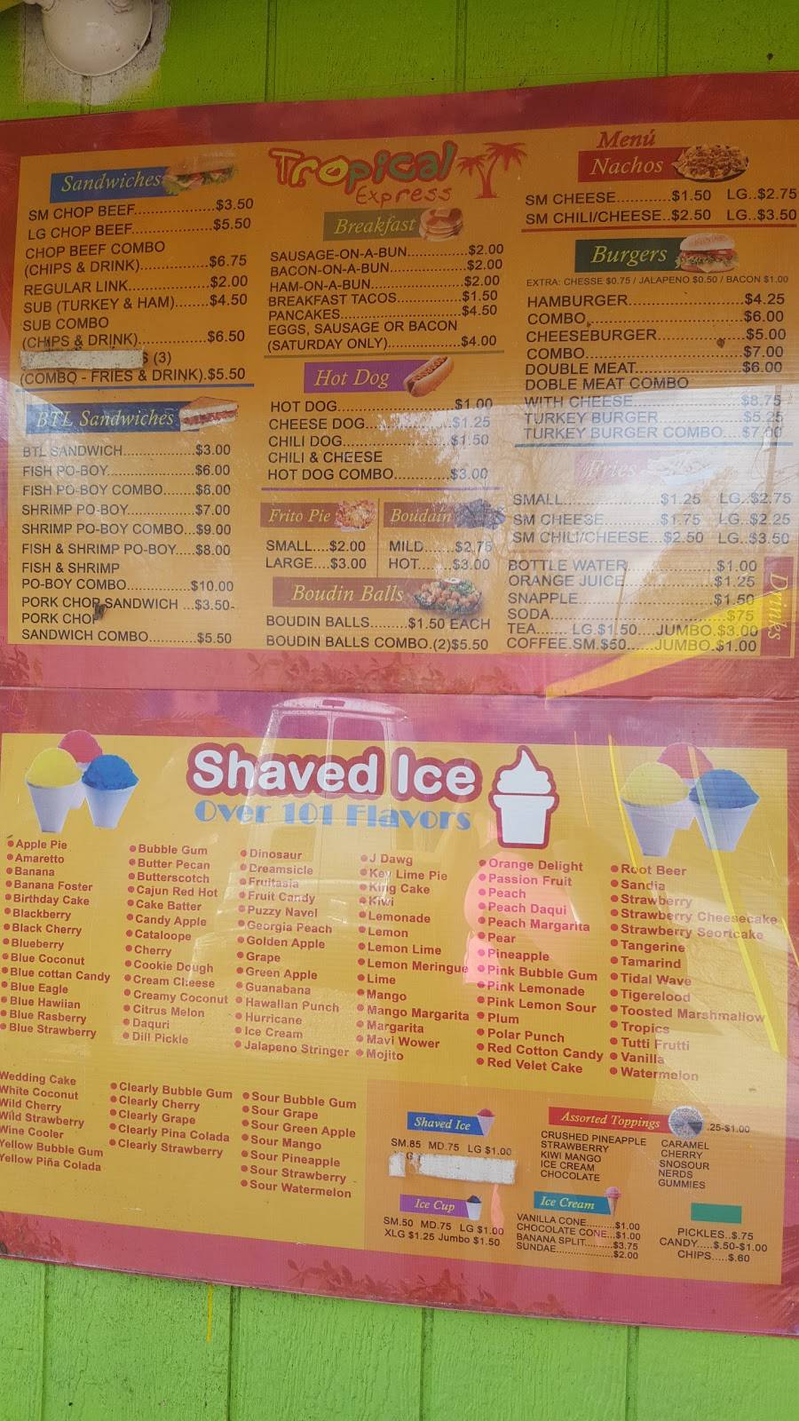 Tropical Express | restaurant | 8022 Tower St, Houston, TX 77088, USA | 2812600134 OR +1 281-260-0134