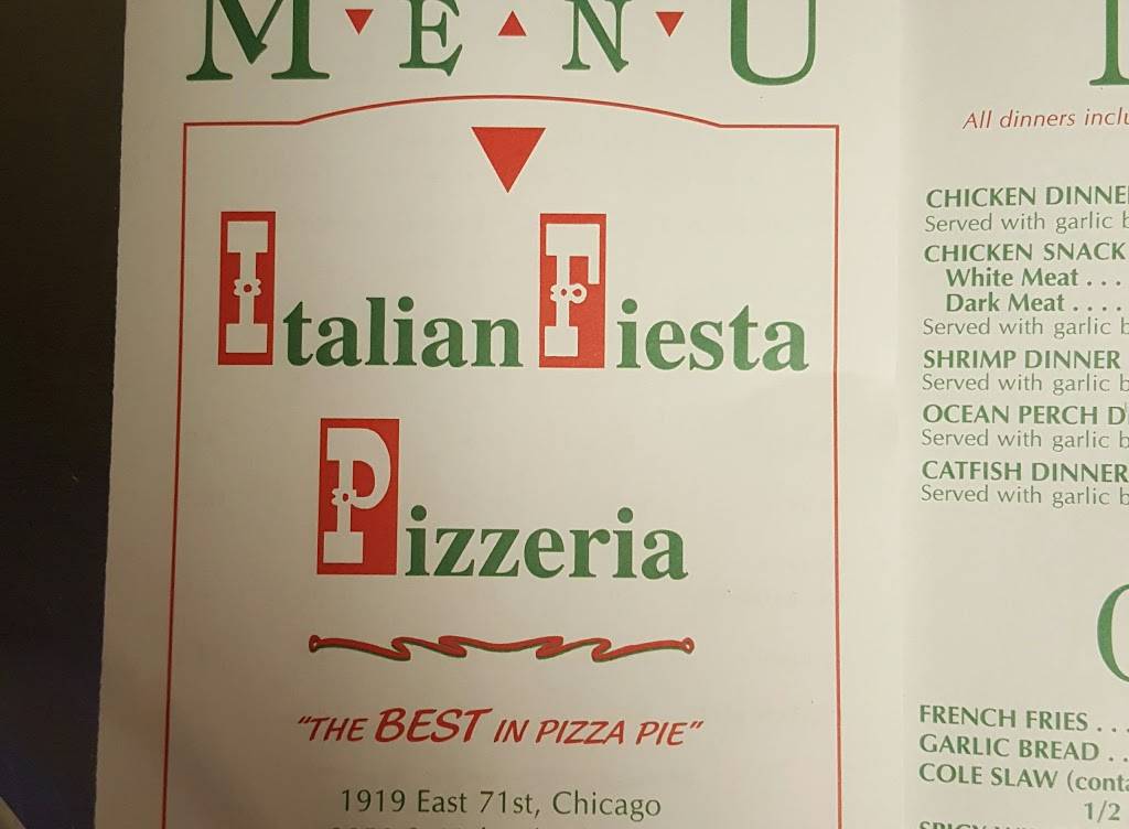 Italian Fiesta Pizzeria | restaurant | 1919 E 71st, Chicago, IL 60649, USA | 7736842222 OR +1 773-684-2222