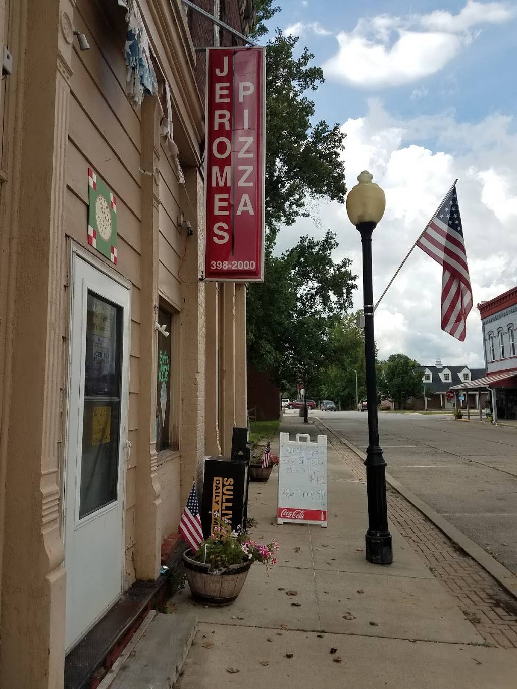 Jeromes Pizza | restaurant | 108 S Ledgerwood St, Carlisle, IN 47838, USA | 8123982000 OR +1 812-398-2000