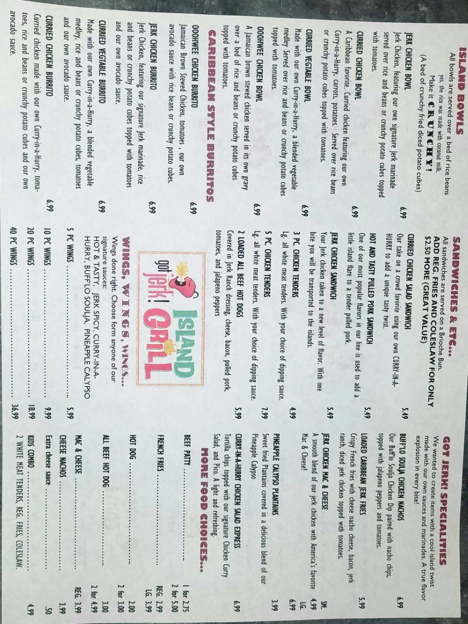 Got Jerk Island Grill | restaurant | 4220 Union Deposit Rd, Harrisburg, PA 17111, USA | 7175405375 OR +1 717-540-5375