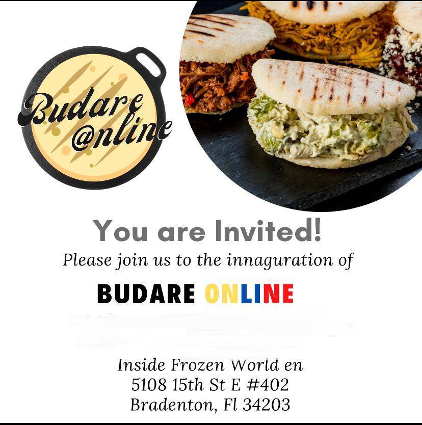Budareonline | restaurant | 5108 15th St E #402, Bradenton, FL 34203, USA | 7862479759 OR +1 786-247-9759