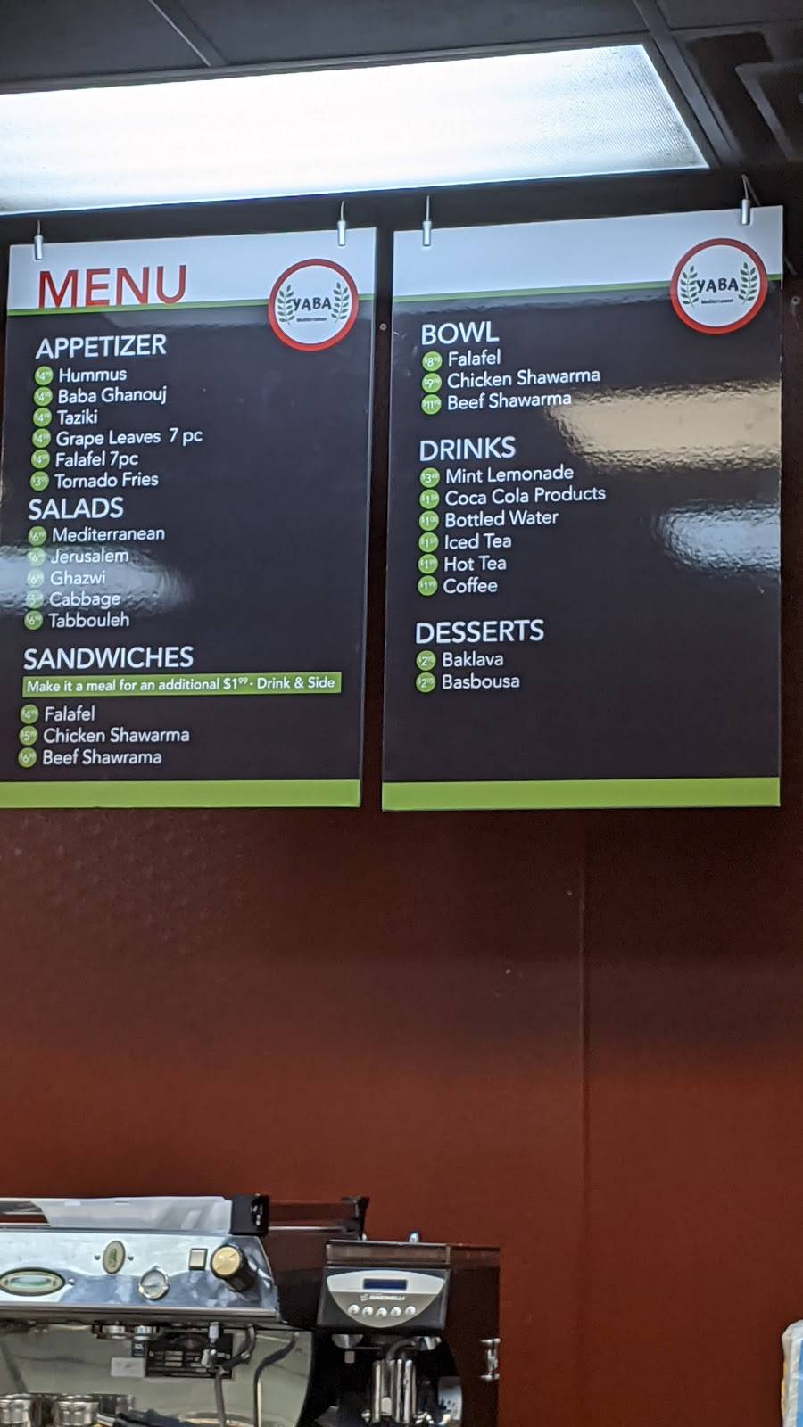 Yaba Mediterranean Grill | restaurant | 1201 Charles Blvd, Greenville, NC 27858, USA | 2526891227 OR +1 252-689-1227