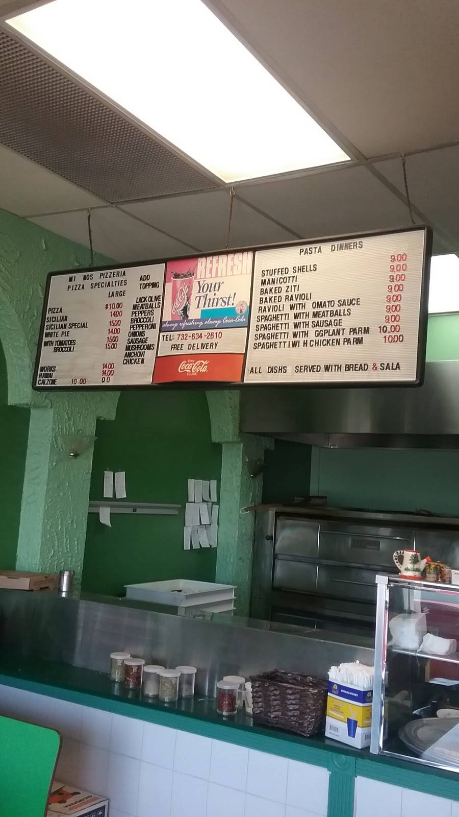 Milanos Pizzeria | restaurant | 687 Florida Grove Rd, Perth Amboy, NJ 08861, USA | 7326342610 OR +1 732-634-2610