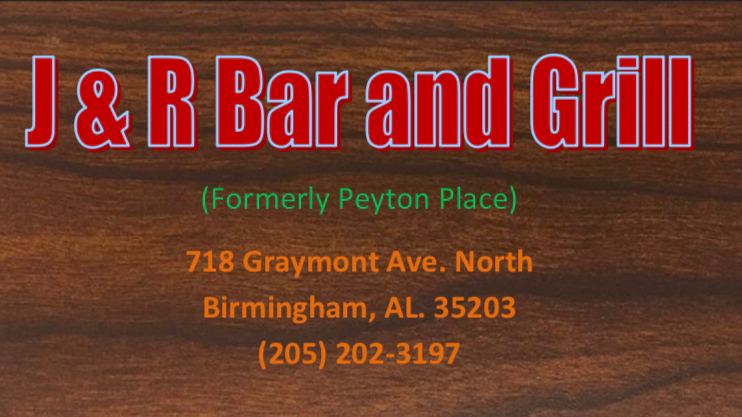 J & R Bar & Grill (Formerly Peyton Place Restaurant) | restaurant | 718 Graymont Ave N, Birmingham, AL 35203, USA | 2052023197 OR +1 205-202-3197