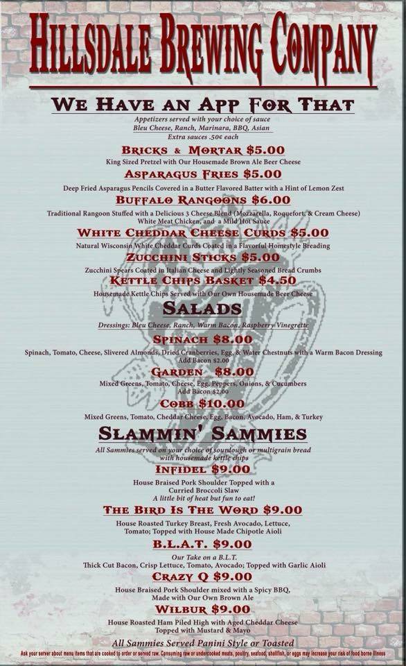 Hillsdale Brewing Company | restaurant | 25 Hillsdale St, Hillsdale, MI 49242, USA | 5172128182 OR +1 517-212-8182