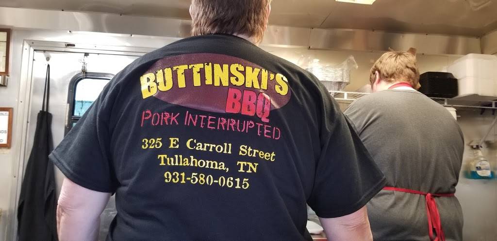 Buttinskis Bbq | restaurant | 325 E Carroll St, Tullahoma, TN 37388, USA | 9315800615 OR +1 931-580-0615