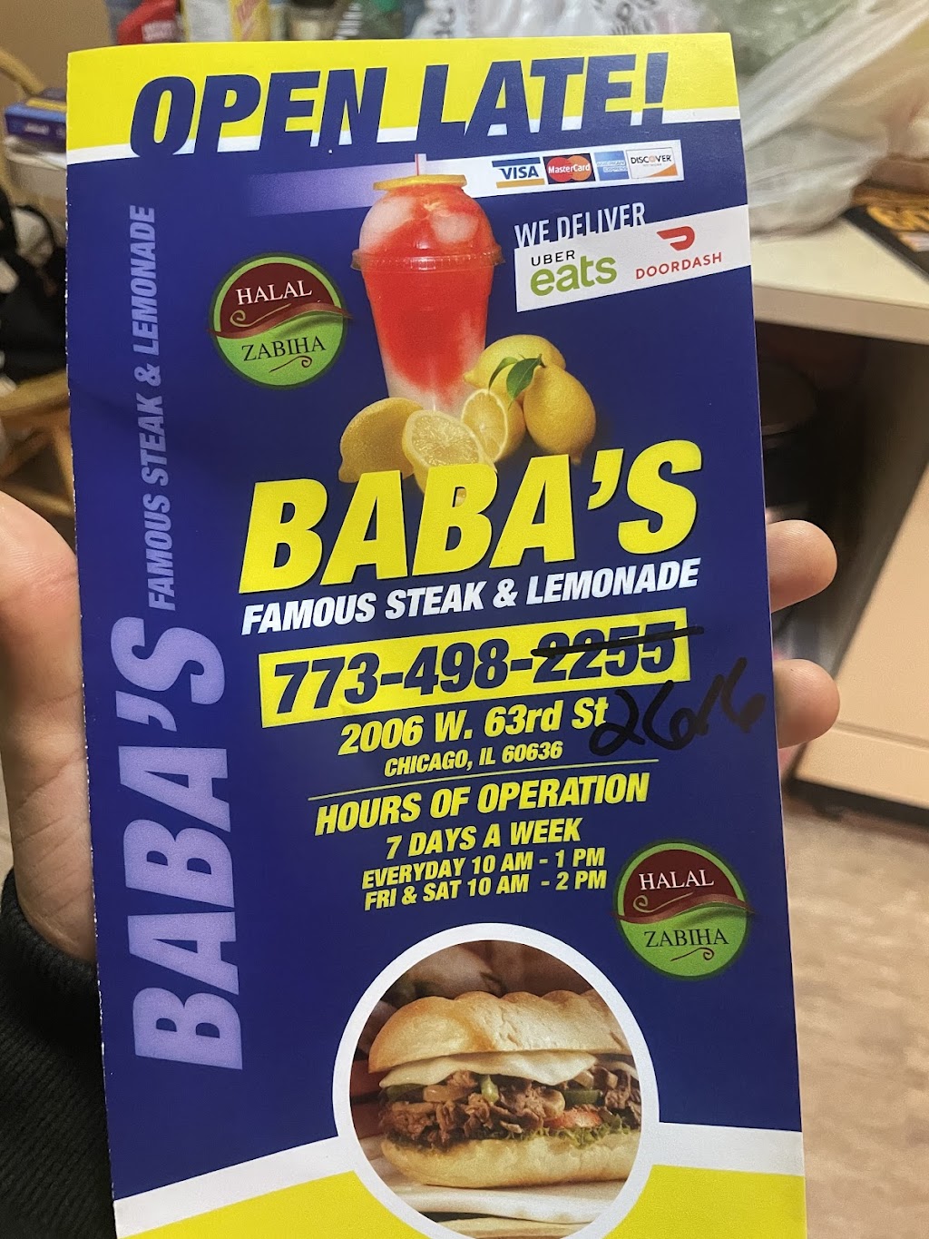 Babas Famous Steak and Lemonade | restaurant | 8235 S Kedzie Ave, Chicago, IL 60652, USA | 7734986216 OR +1 773-498-6216