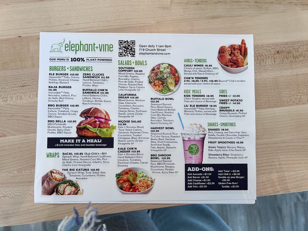 elephant + vine | restaurant | 719 Church St, Evanston, IL 60201, USA | 8475860223 OR +1 847-586-0223