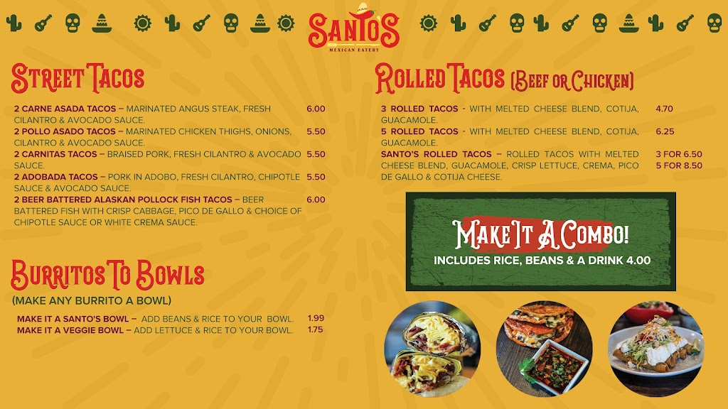 Santos Mexican Eatery | restaurant | 2322 Proctor Valley Rd Suite 102, Chula Vista, CA 91914, USA | 6194824411 OR +1 619-482-4411