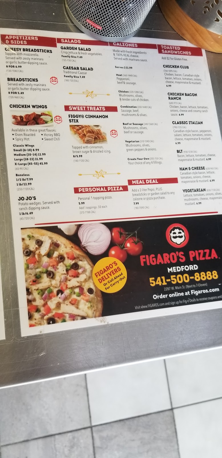 Figaros Pizza | restaurant | 2287 W Main St, Medford, OR 97501, USA | 5415008888 OR +1 541-500-8888