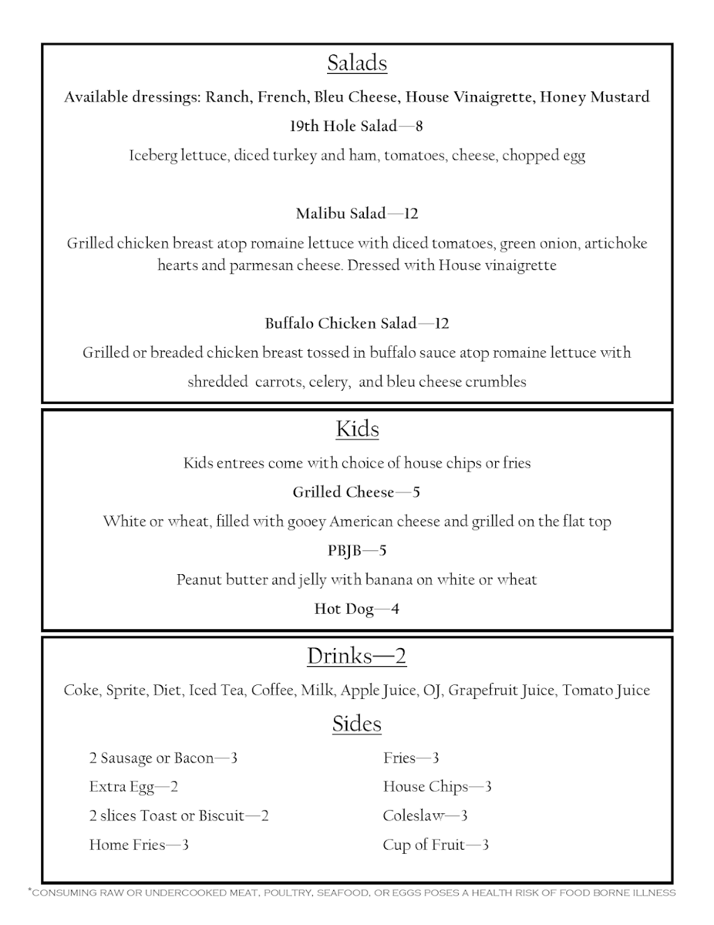 The 19th Hole | restaurant | 2225 N Lagro Rd, Marion, IN 46952, USA | 7656643937 OR +1 765-664-3937