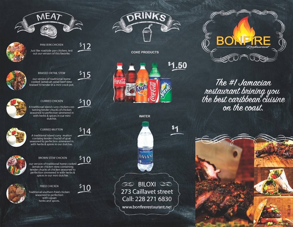Bonfire Restaurant | restaurant | 273 Caillavet St, Biloxi, MS 39530, USA | 2282716830 OR +1 228-271-6830