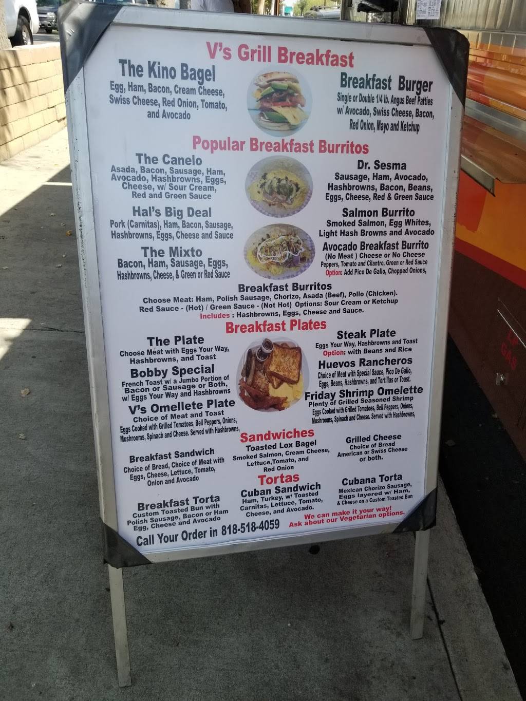 V’s Grill | meal takeaway | 7700 Gloria Ave, Van Nuys, CA 91406, USA | 8185184059 OR +1 818-518-4059