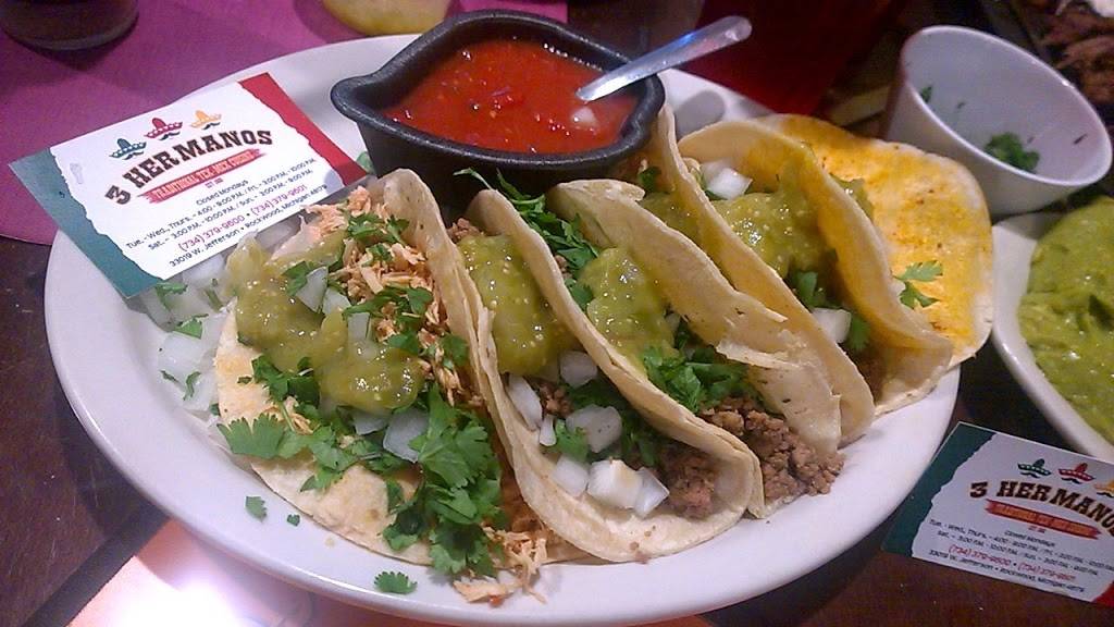 3 Hermanos | restaurant | 33019 W Jefferson Ave, Rockwood, MI 48173, USA | 7343799600 OR +1 734-379-9600